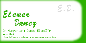 elemer dancz business card